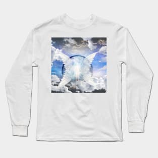 Human soul between angel wings Long Sleeve T-Shirt